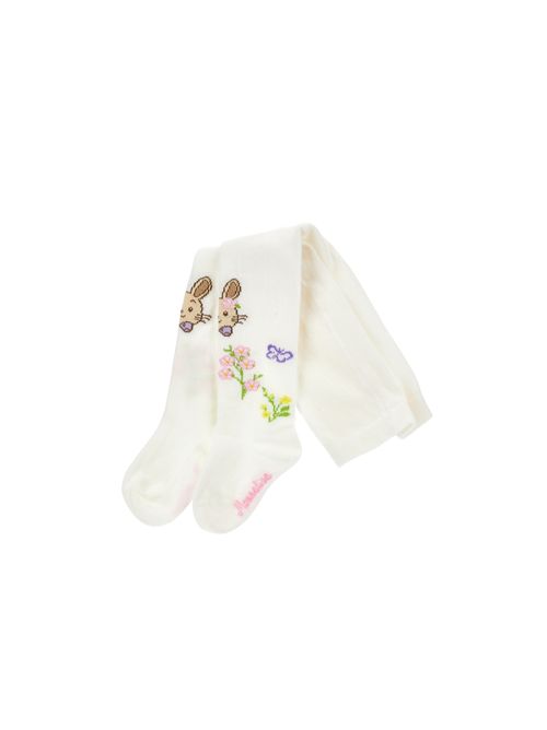 Collant, bambina, in jacquard/cotone caldo.